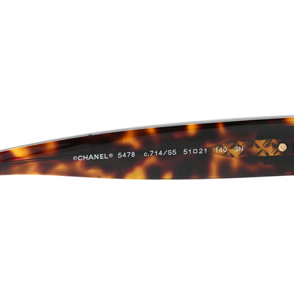 Chanel Acetate Square CC Sunglasses 5478 Tortoise 5 of 7
