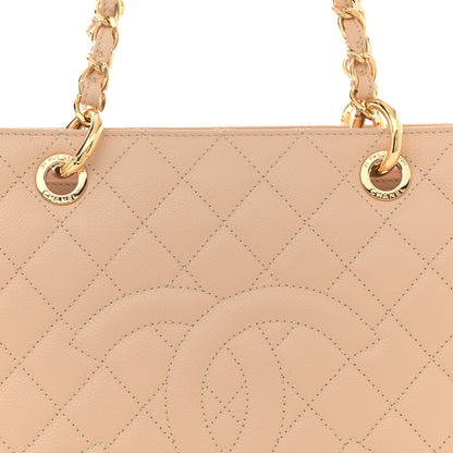 Chanel Caviar Quilted Grand Shopping Tote GST Beige 8 of 10