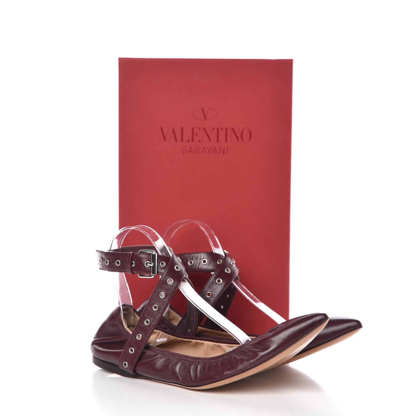 Nappa Love Latch Ballerina Flats 39 Rubin