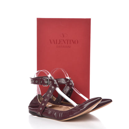 Valentino Garavani Nappa Love Latch Ballerina Flats 39 Rubin 10 of 10