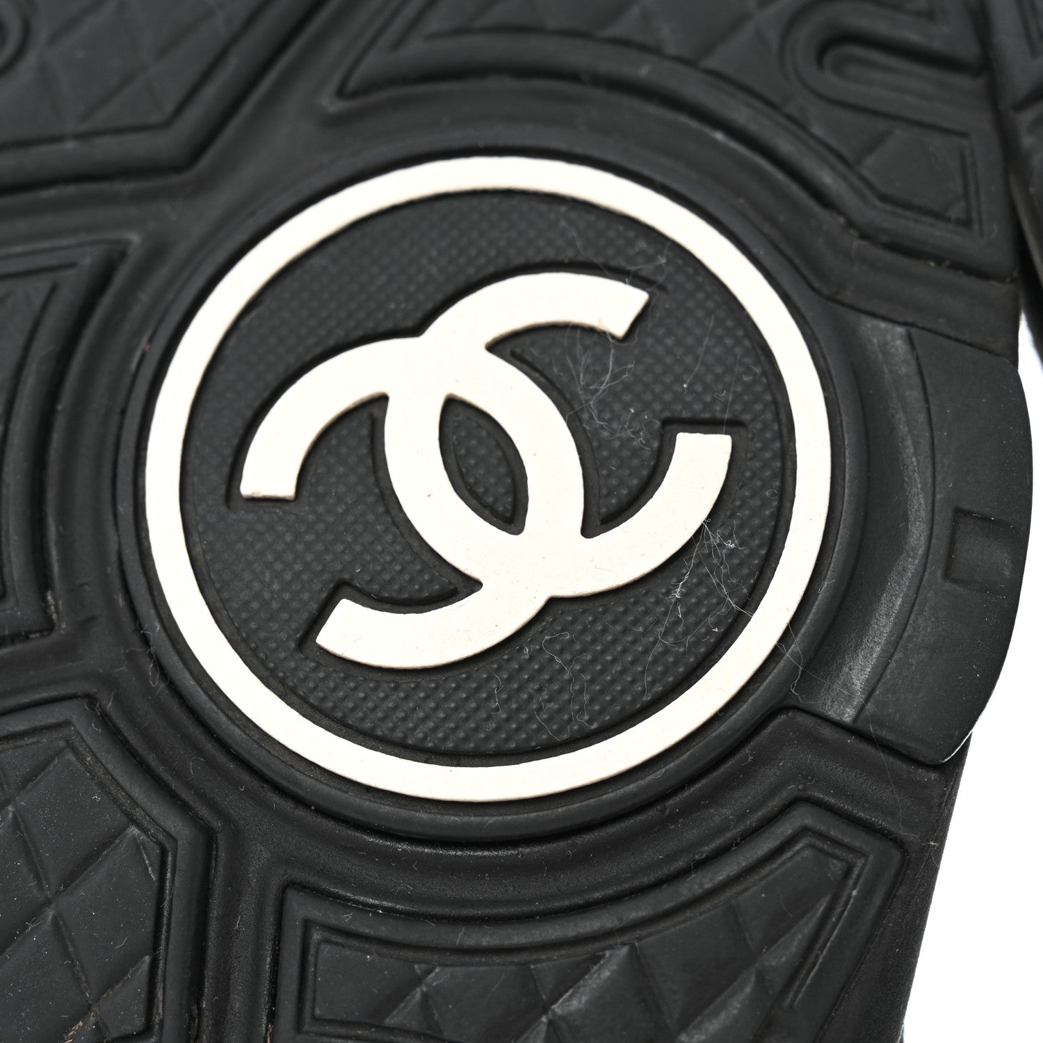 Chanel Fabric Calfskin Suede CC Mens Sneakers 42 Black 8 of 9