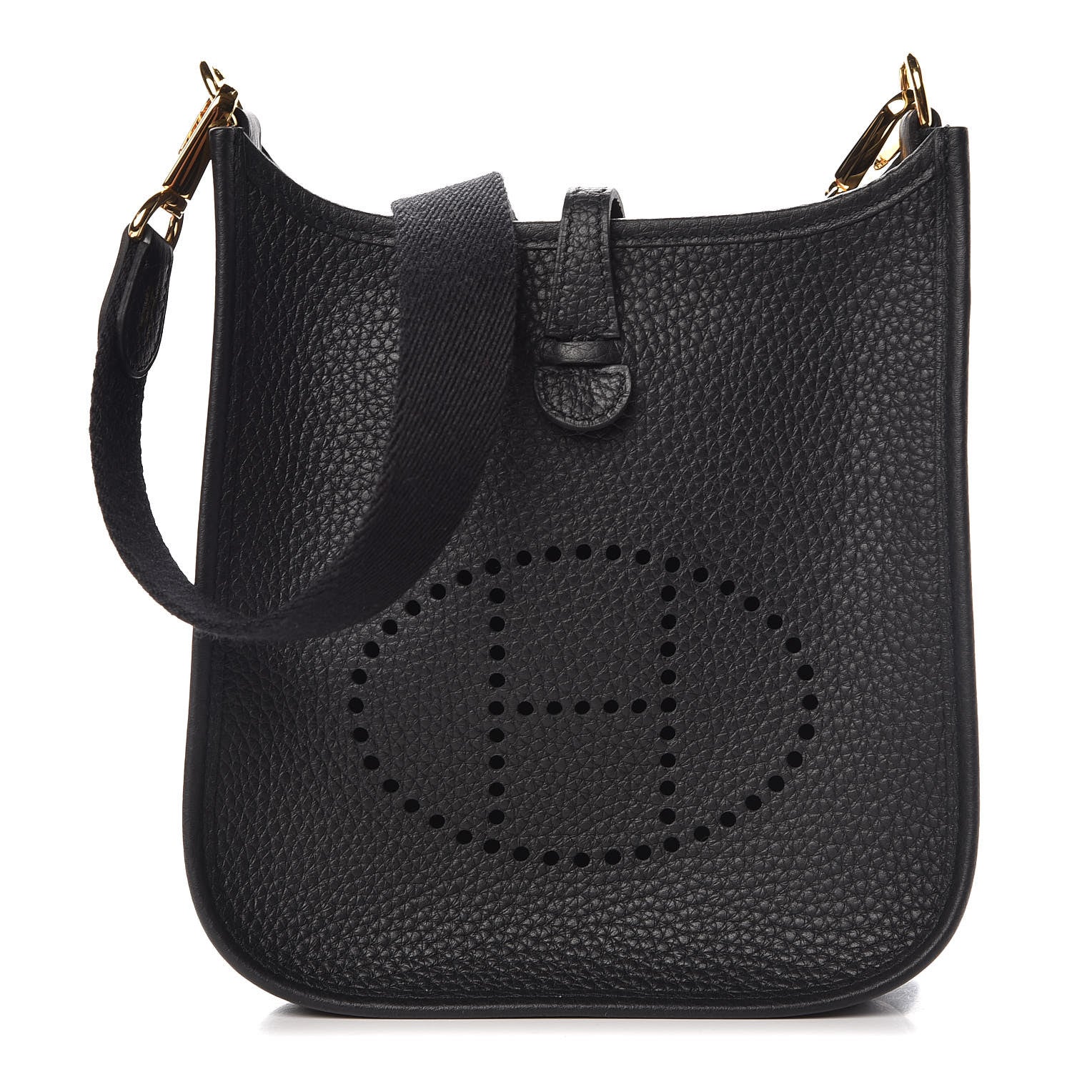 Hermes Taurillon Clemence Evelyne TPM Black 1 of 9