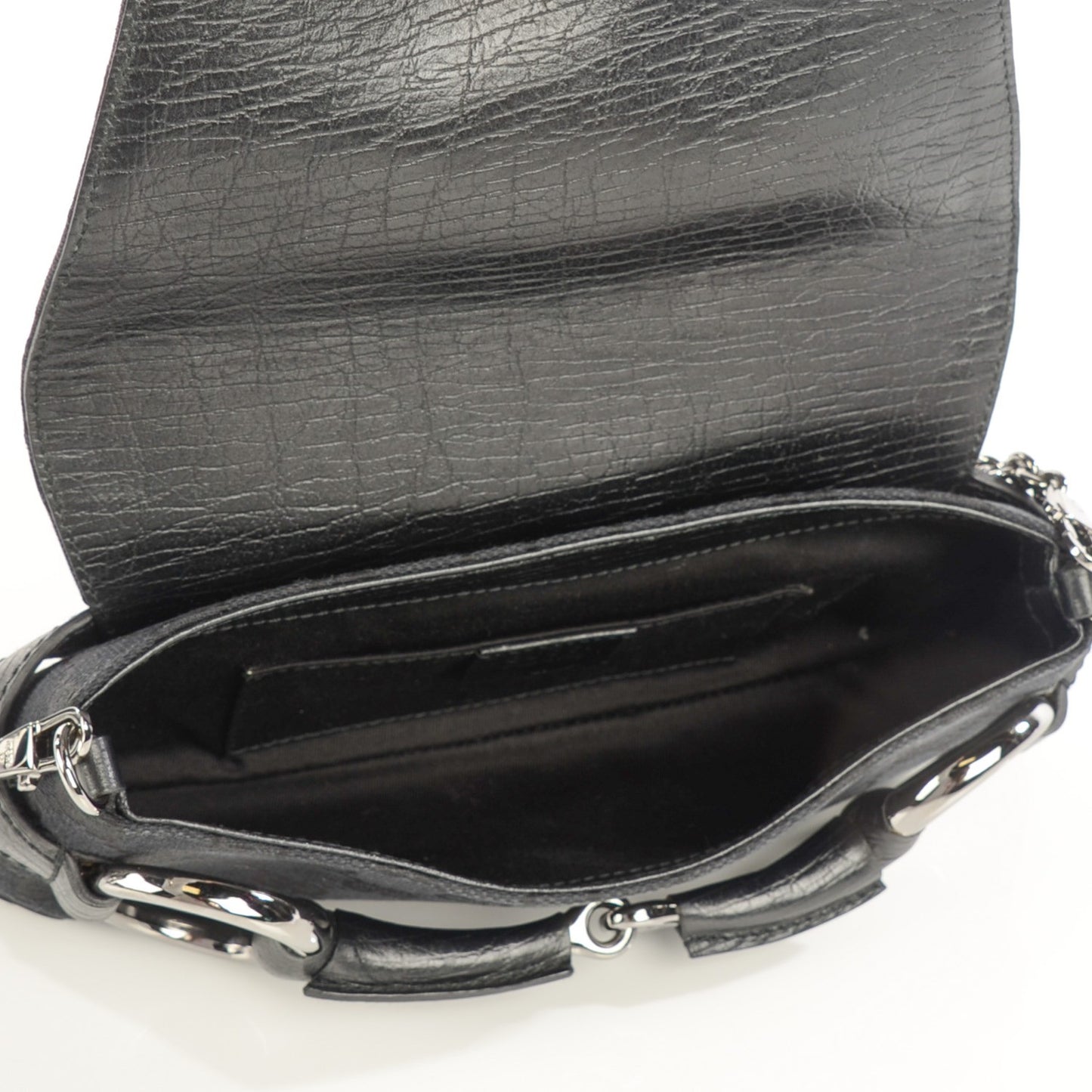 Monogram Small Horsebit Clutch Black