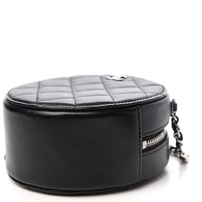 Chanel Lambskin Quilted Round Clutch With Chain Black 7 of 11