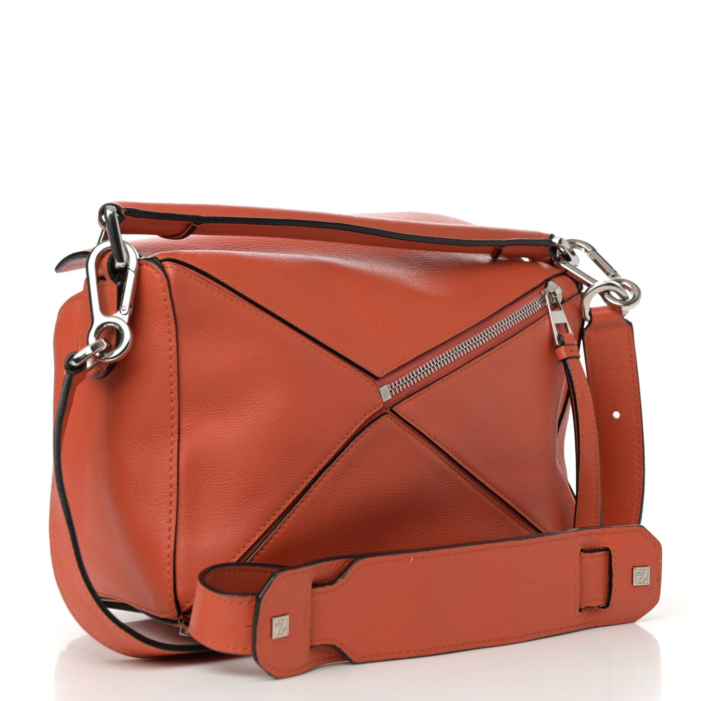 Calfskin Small Puzzle Bag Coral