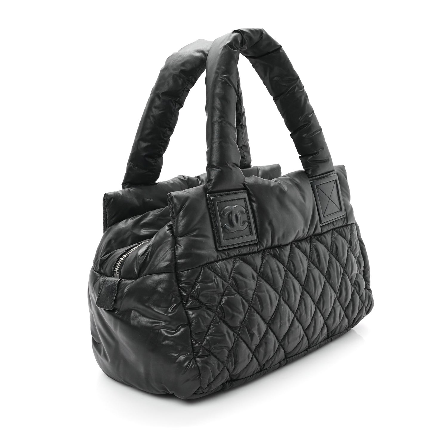 Nylon Coco Cocoon Zipped Tote Black