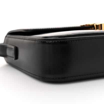 Celine Shiny Calfskin Triomphe Shoulder Bag Black 10 of 11
