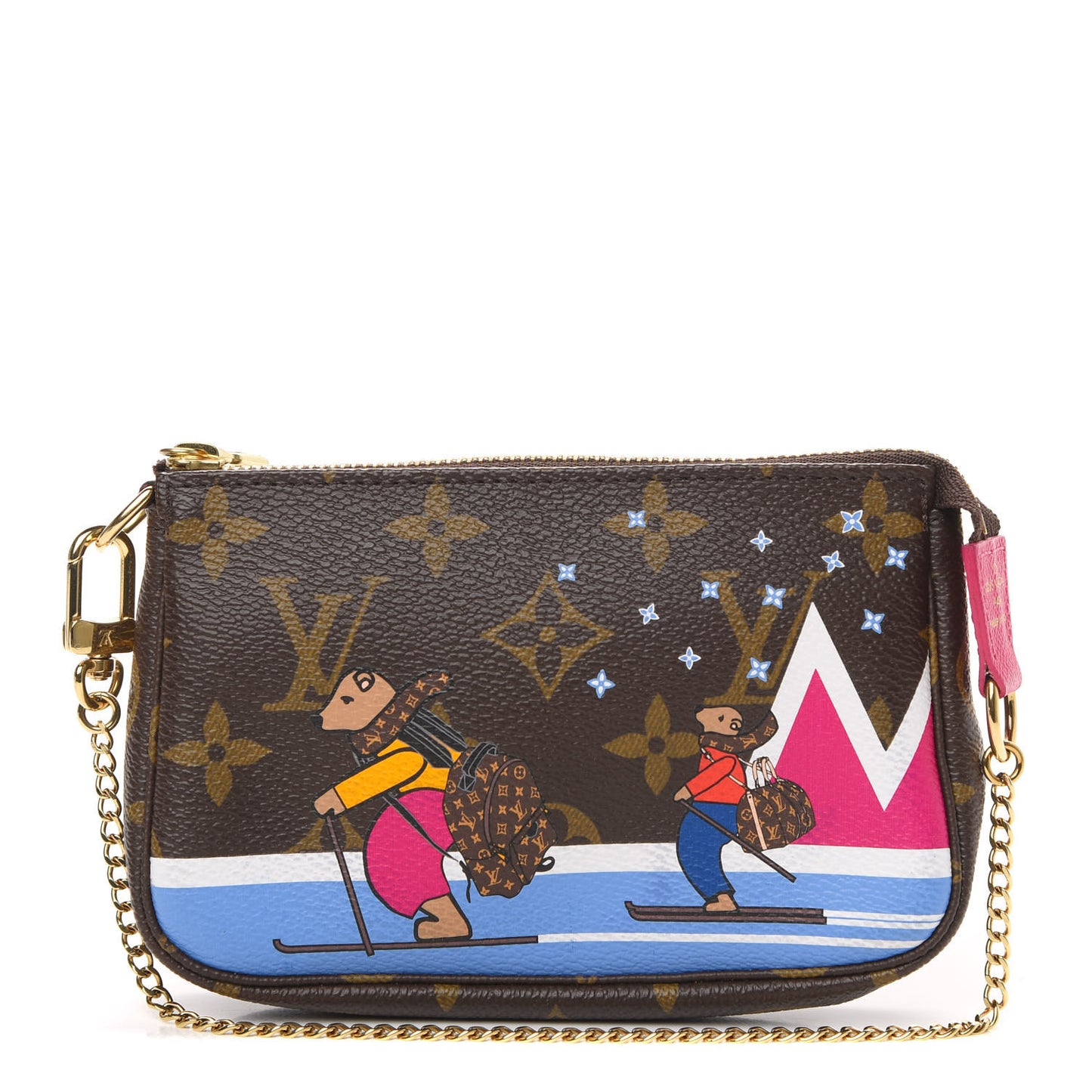 Monogram 2018 Christmas Animation Mini Bears Pochette Accessories