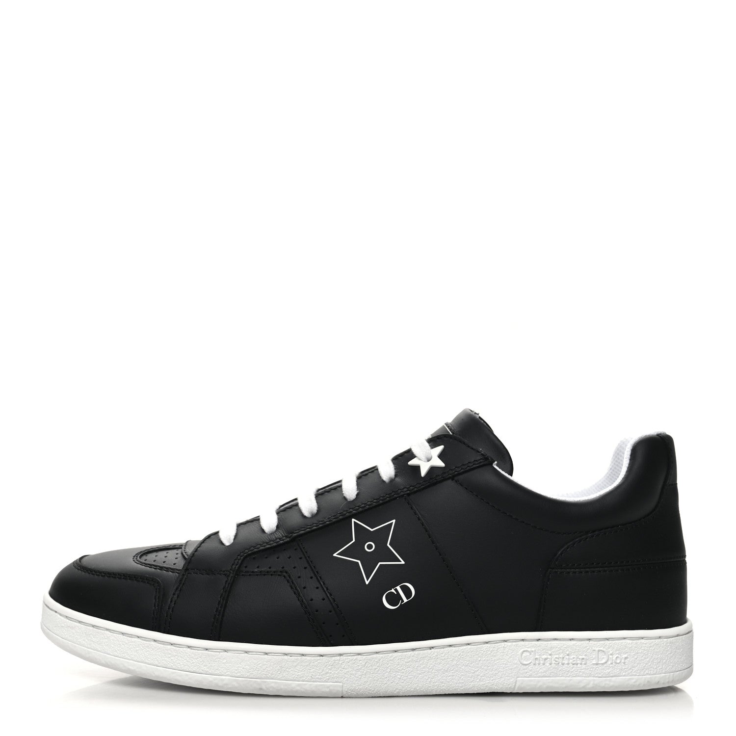 Christian Dior Calfskin Dior Star Low Top Sneakers 39 Black 1 of 8