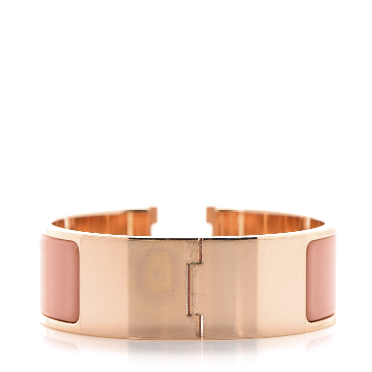 Hermes Enamel Wide Clic Clac H Bracelet PM Peach Melba 3 of 5