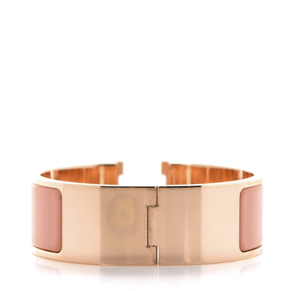 Hermes Enamel Wide Clic Clac H Bracelet PM Peach Melba 3 of 5