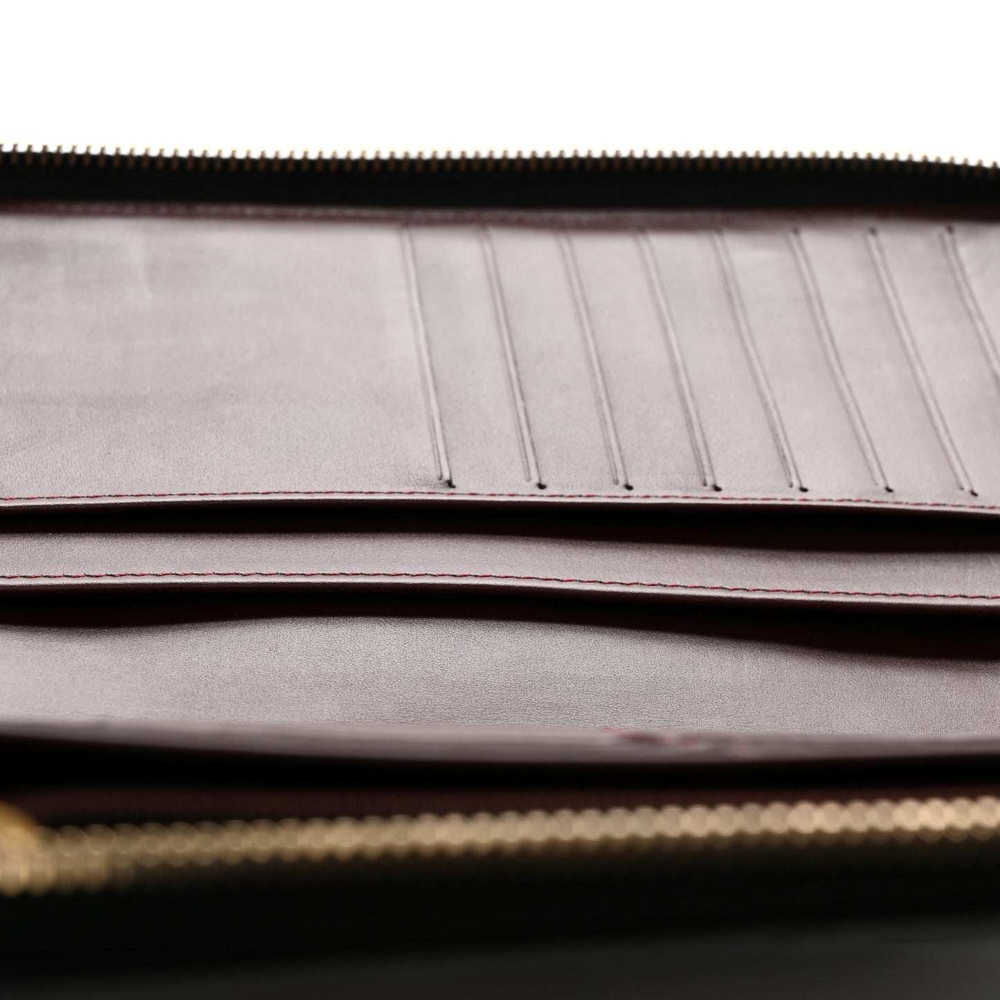 Caviar Quilted Large Zip Around Organizer Wallet Black