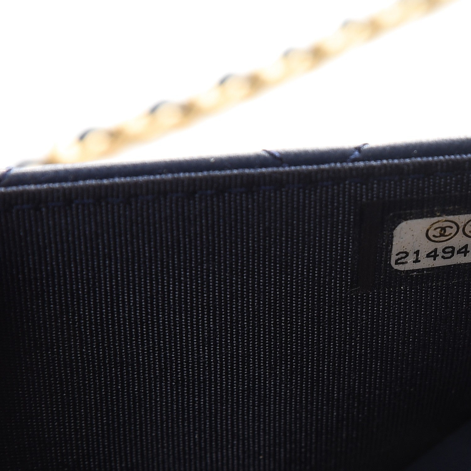 Chanel Lambskin Quilted Boy Wallet On Chain WOC Blue 8 of 10