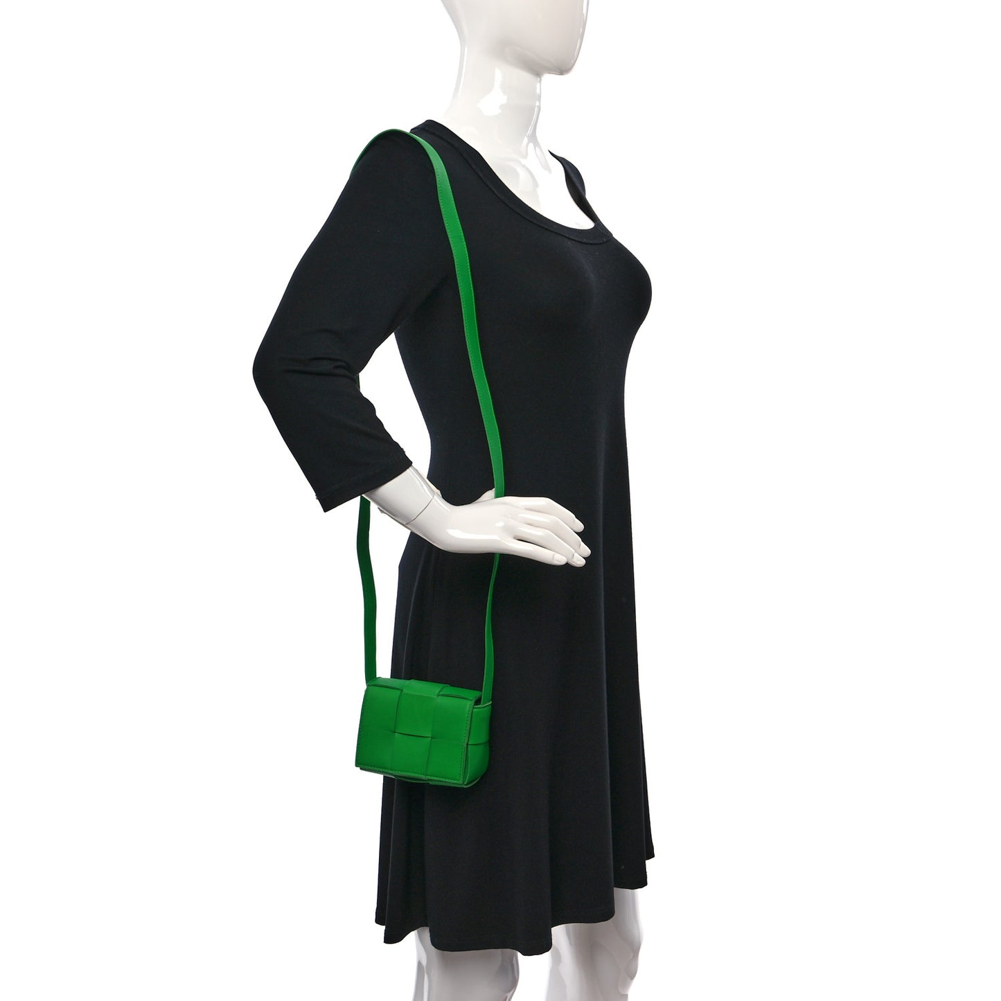 Lambskin Maxi Intrecciato Extra Mini Cassette Crossbody Bag Parakeet