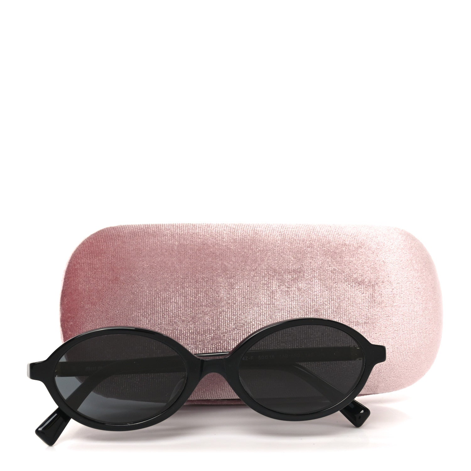 みーみ Miu Miu Acetate Oval Regard Sunglasses SMU04Z Black 1822049