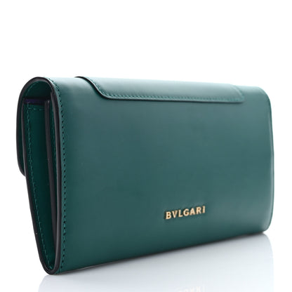 Bulgari Calfskin Serpenti Forever Chain Wallet Emerald Violet Amethyst 3 of 8