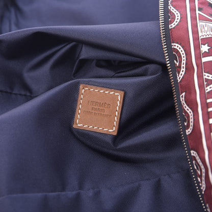 Hermes Silk Travelsilk Travel Cube Bordeaux Bleu Marine 14 of 20