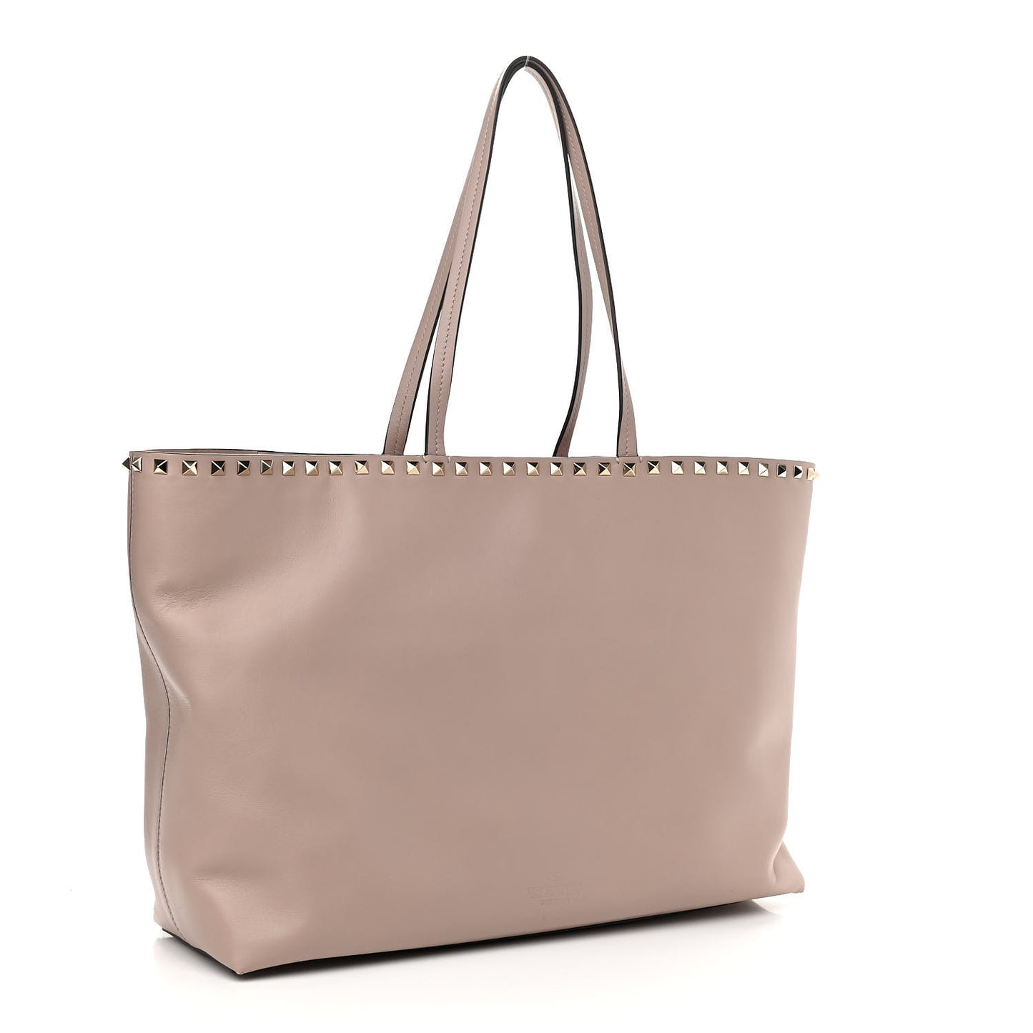 X UNDERCOVER Calfskin Print Rockstud Shoulder Tote Poudre