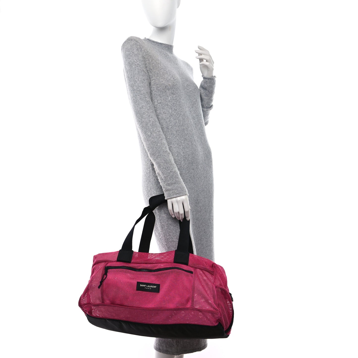 Nylon Mesh Duffle Bag Fuchsia
