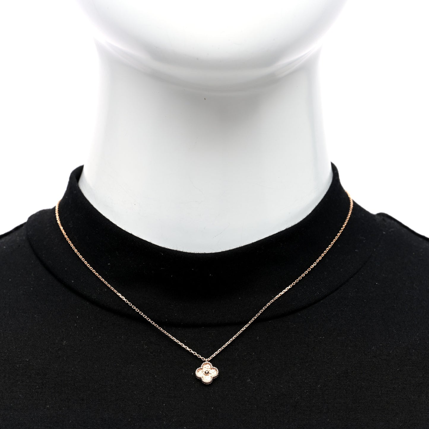 18K Rose Gold Sweet Alhambra Pendant Necklace