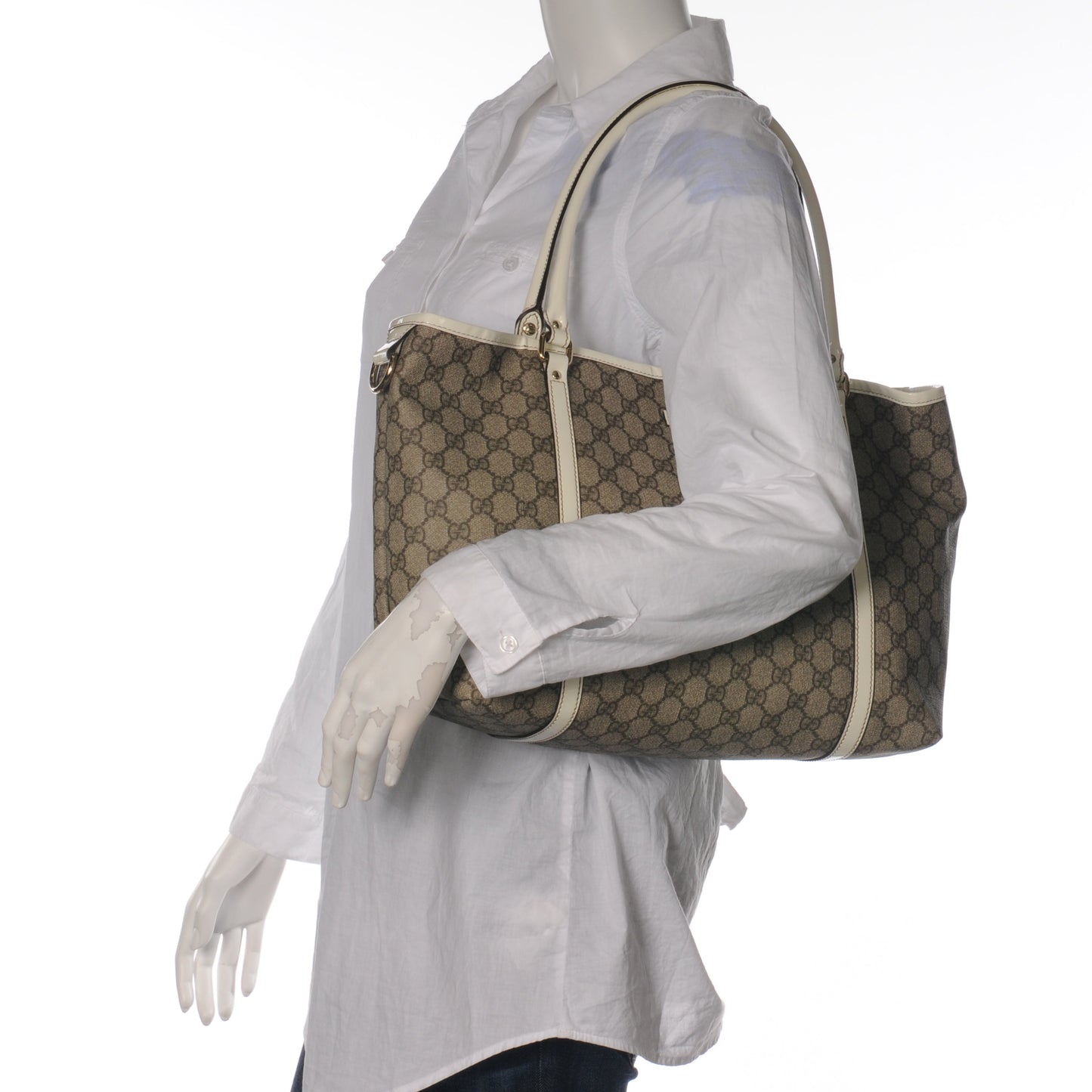 Monogram Medium Joy Tote White