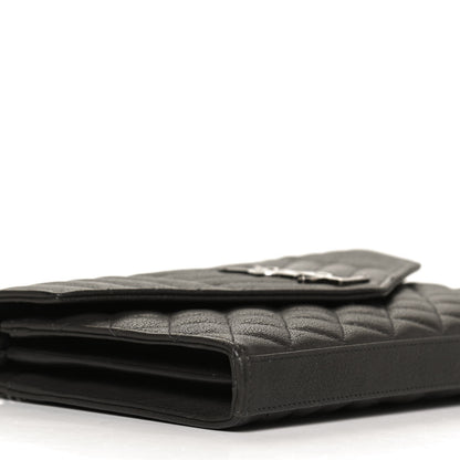 Saint Laurent Sheepskin Tri-Quilt Monogram Envelope Chain Wallet Earth 4 of 10