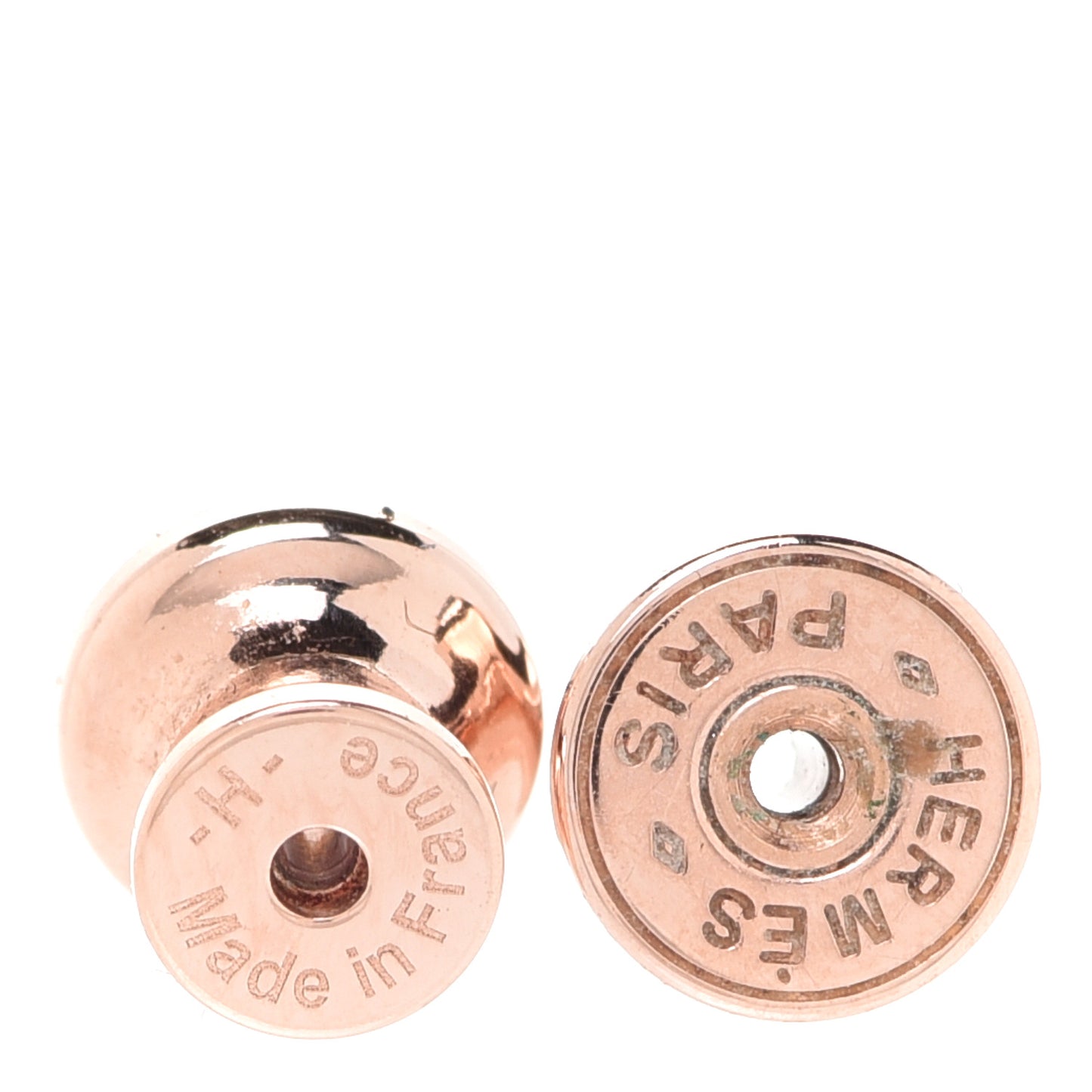 Rose Gold Lacquered Pop H Earrings Black