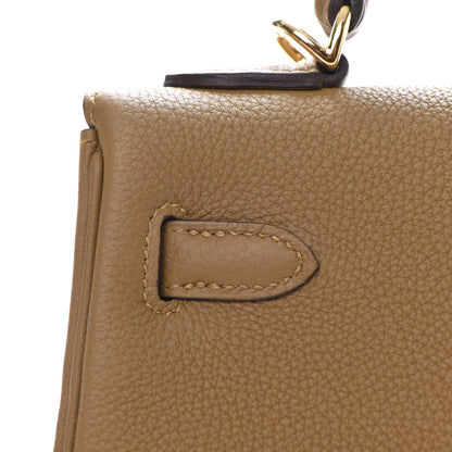 Hermes Togo Kelly Retourne 25 Bronze Dore 11 of 36