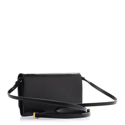 Prada Saffiano Metal Mini Crossbody Wallet Nero Black 3 of 11