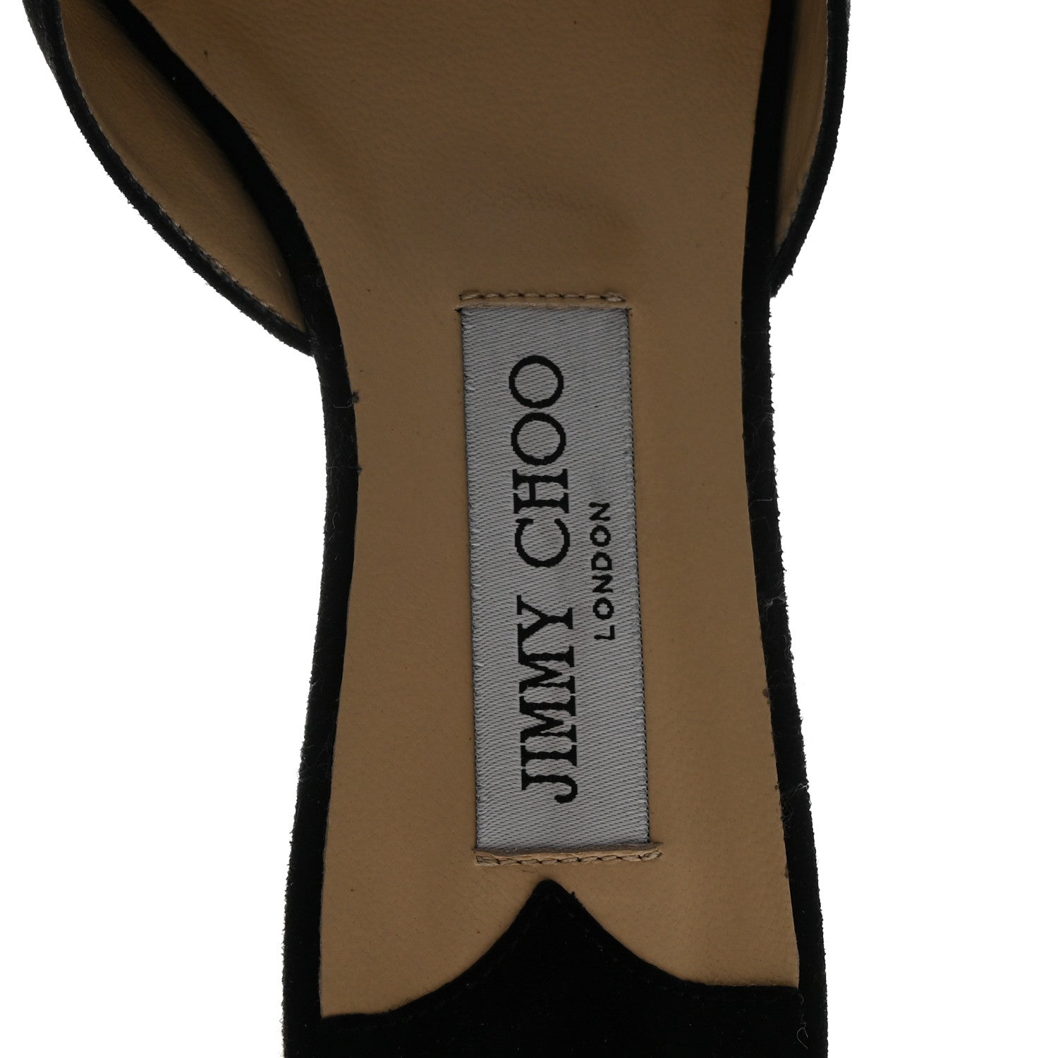 Jimmy Choo Suede Gretchen Logo Flat Mules 39 Black Chalk 8 of 9