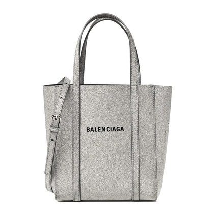 Balenciaga Glitter Calfskin XXS Everyday Tote Silver 1 of 13