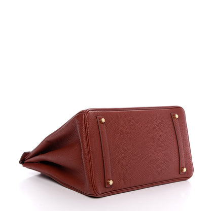 Hermes Togo Verso Birkin 35 Brique Ebene 4 of 9