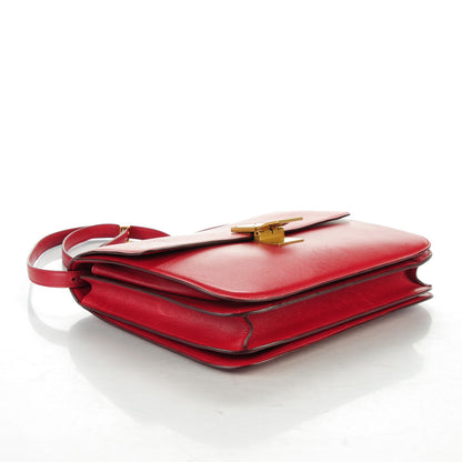 Celine Smooth Calfskin Large Classic Box Flap Bag Red 4 of 13