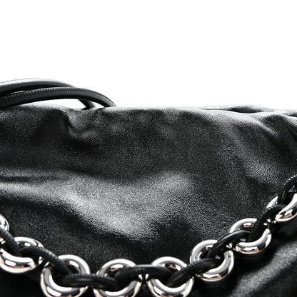 Loewe Patent Lambskin Donut Chain Large Flamenco Knot Clutch Black 7 of 9