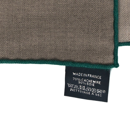 Hermes Cashmere Silk La Selle Imaginaire Shawl 140 Gris Cendre Naturel Bleu 3 of 5