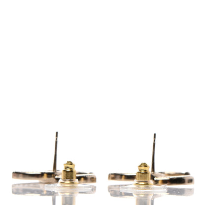 Chanel Crystal Large CC Earrings Gold 3 of 4