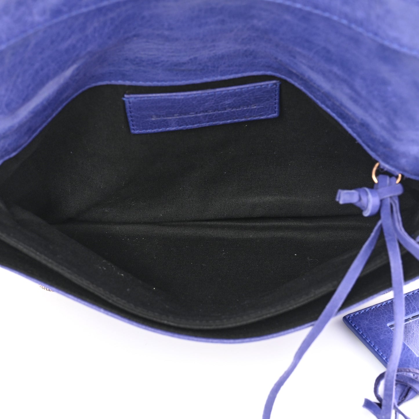 Agneau Giant 21 Rose Gold Hardware Envelope Clutch Bleu Lavande
