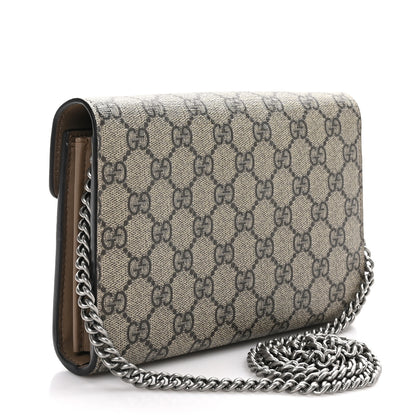 Gucci GG Supreme Monogram Mini Dionysus Chain Wallet Beige Taupe 3 of 13