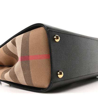 Burberry Calfskin Mega Check Small Banwell Tote Black 8 of 9