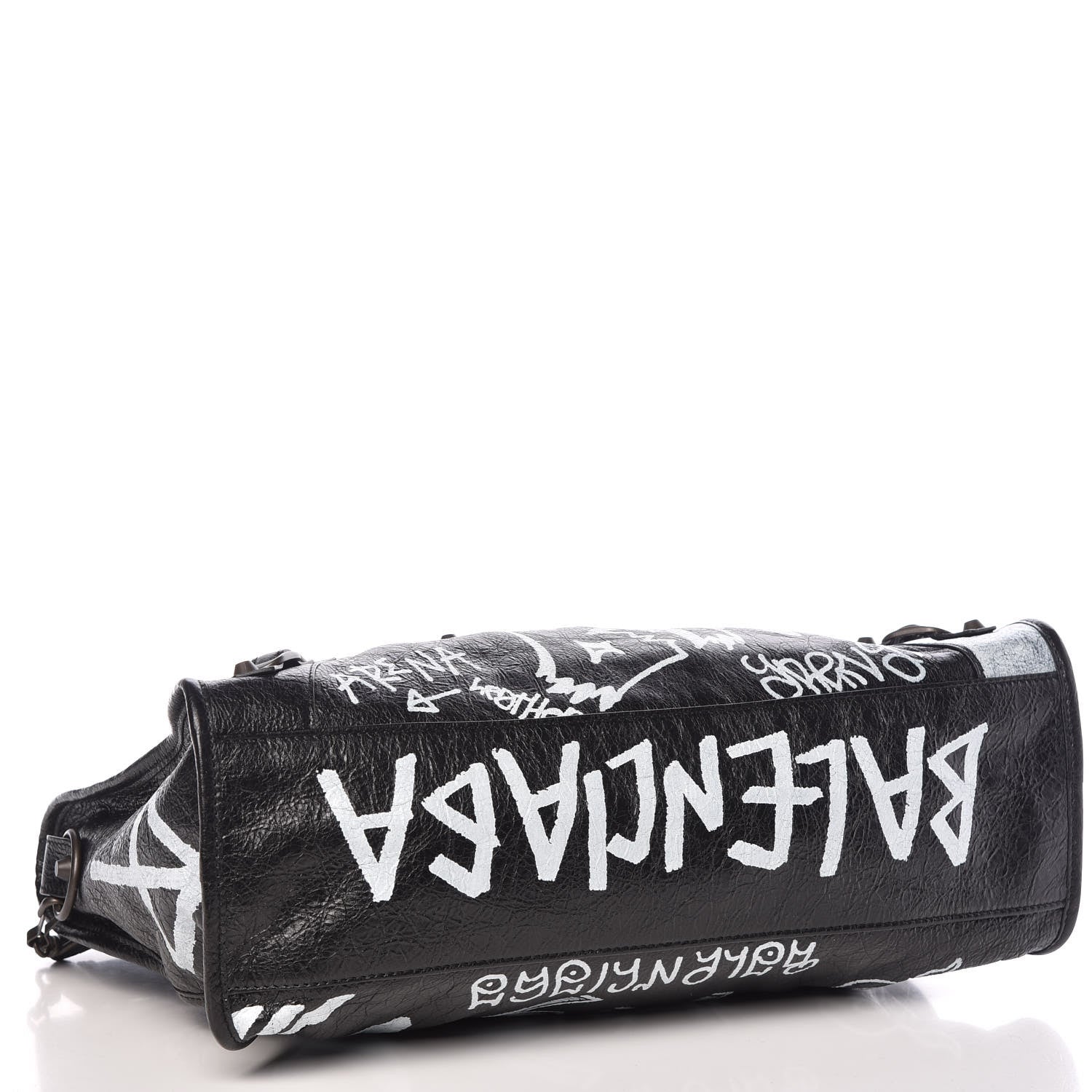 Balenciaga Agneau Arena Graffiti All Over Classic Hardware City Black White 4 of 9