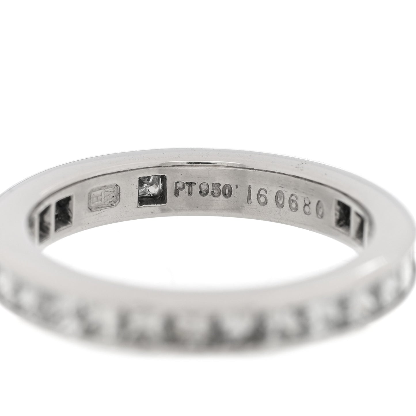 Platinum Diamond Channel Set Princess Wedding Band Ring 46 3.75