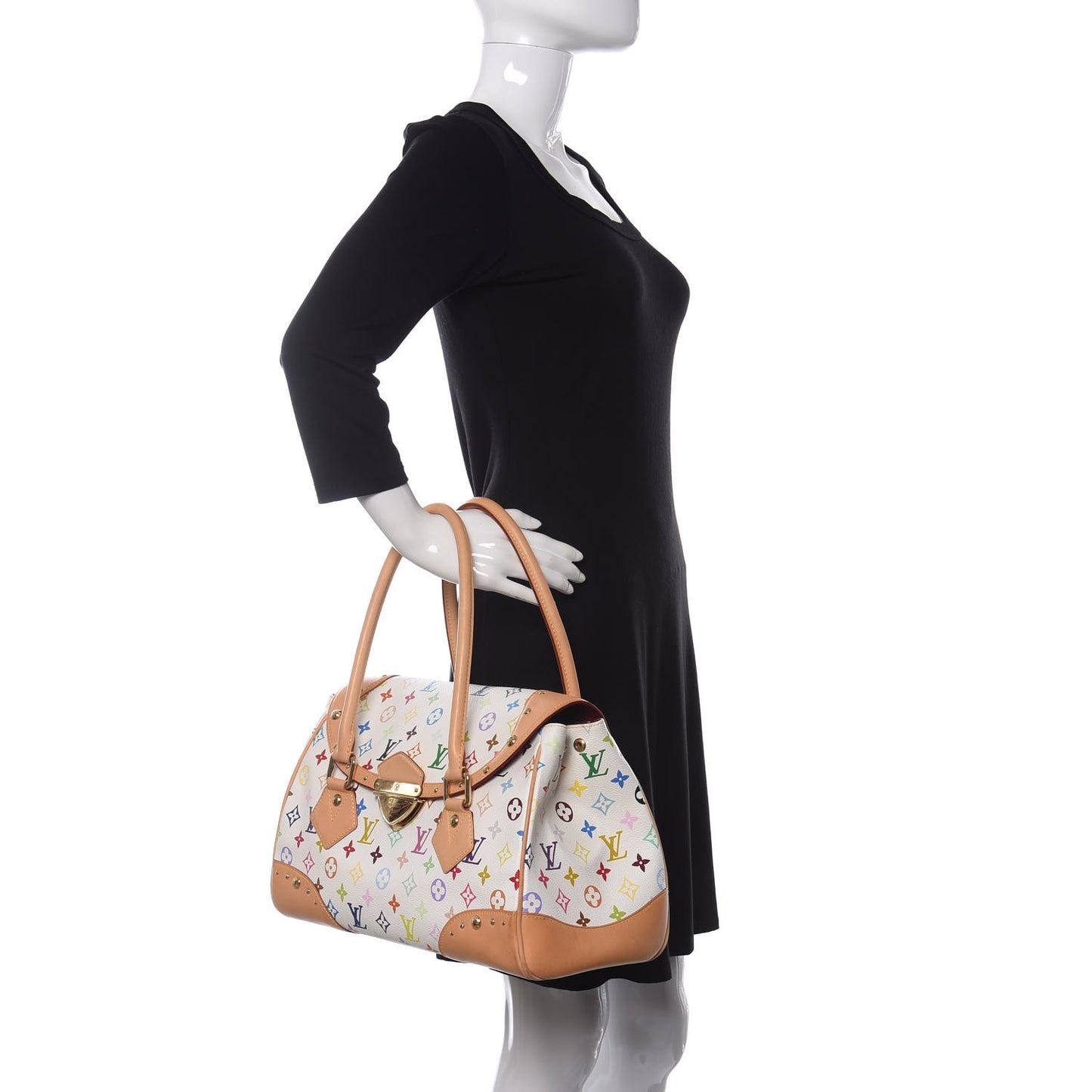 Monogram Multicolor Beverly GM White
