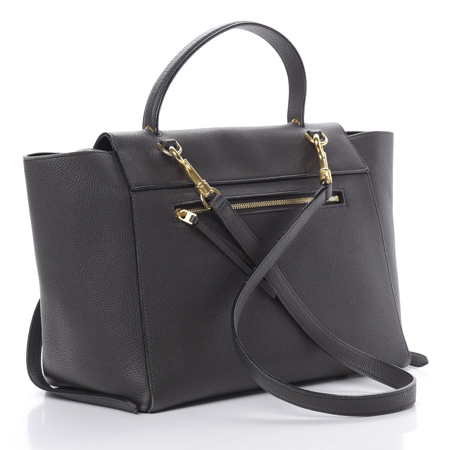 Grained Calfskin Mini Belt Bag Dark Taupe