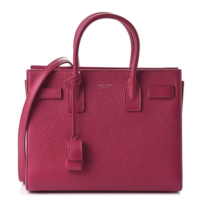 Saint Laurent Grained Calfskin Baby Sac De Jour Fuchsia 1 of 10