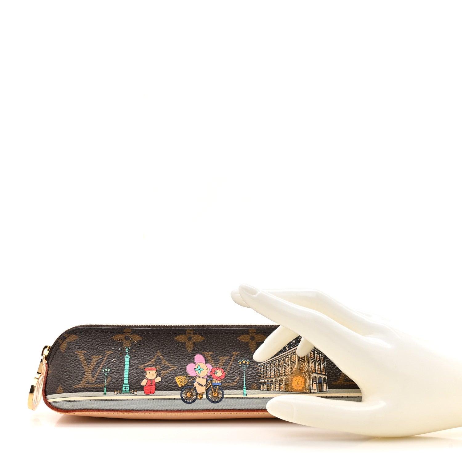 Louis Vuitton Monogram 2022 Christmas Animation Paris Elizabeth Pencil Pouch Pink 2 of 8