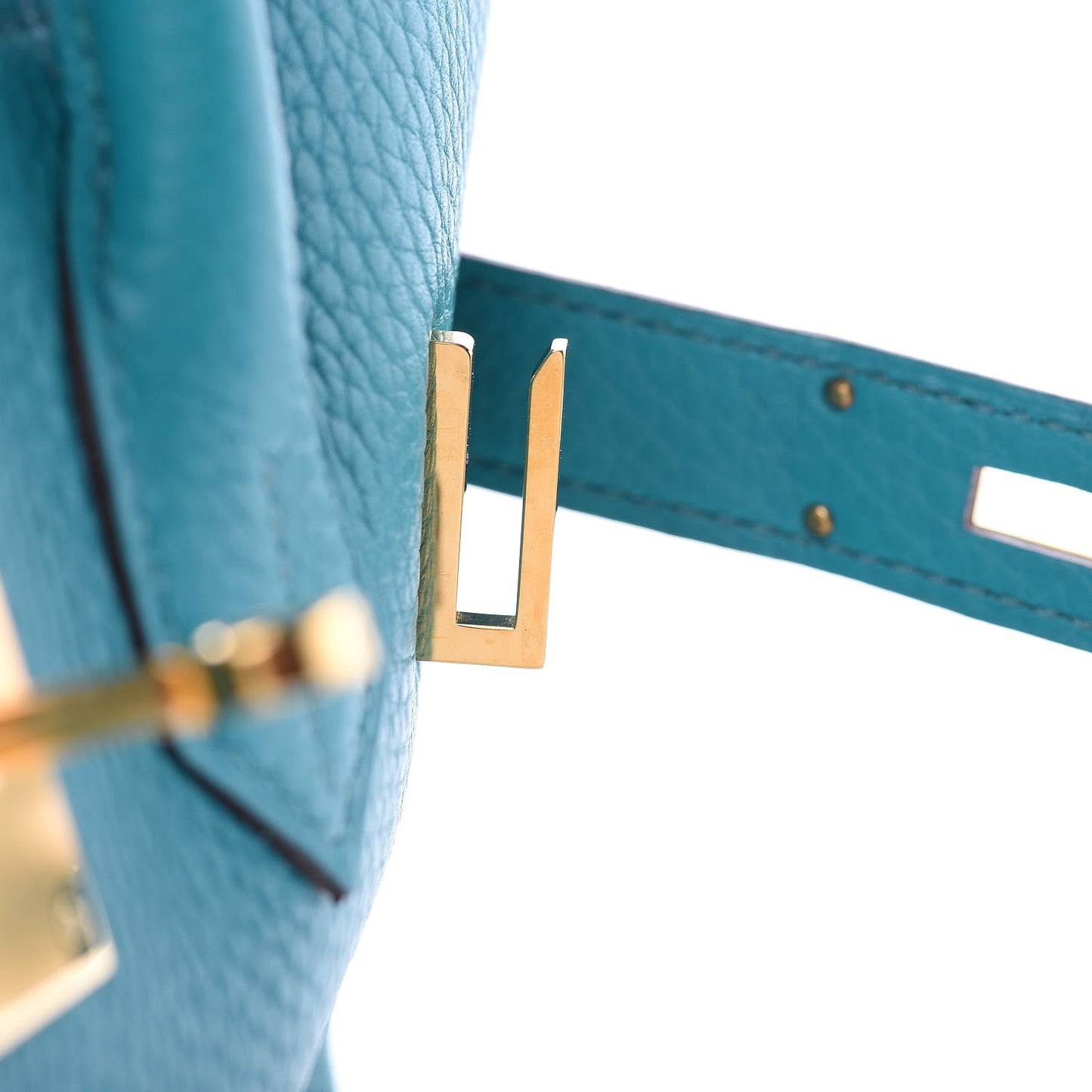 Taurillon Clemence Birkin 30 Bleu Paon