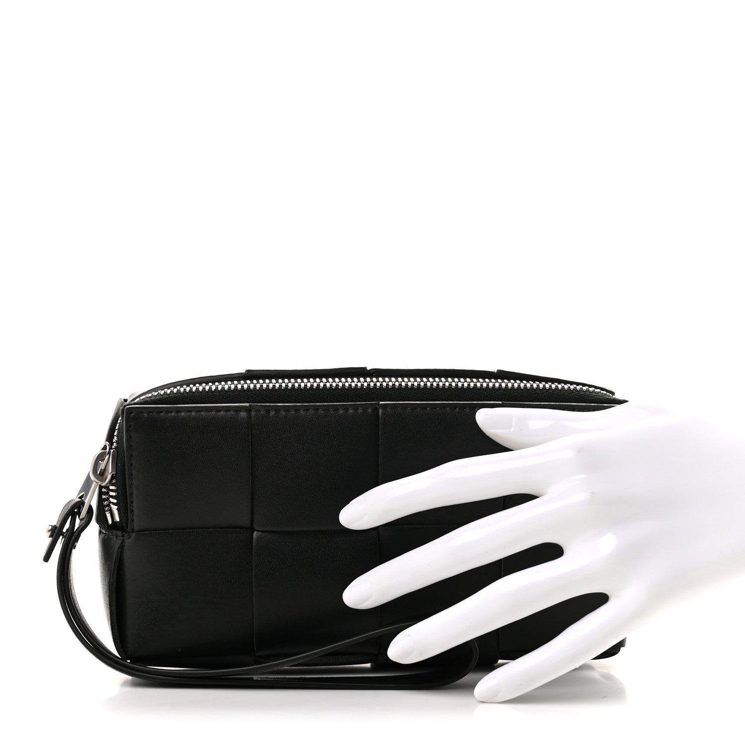 Bottega Veneta Nappa Maxi Intrecciato Cassette Wristlet Pouch Dark Moss 2 of 6