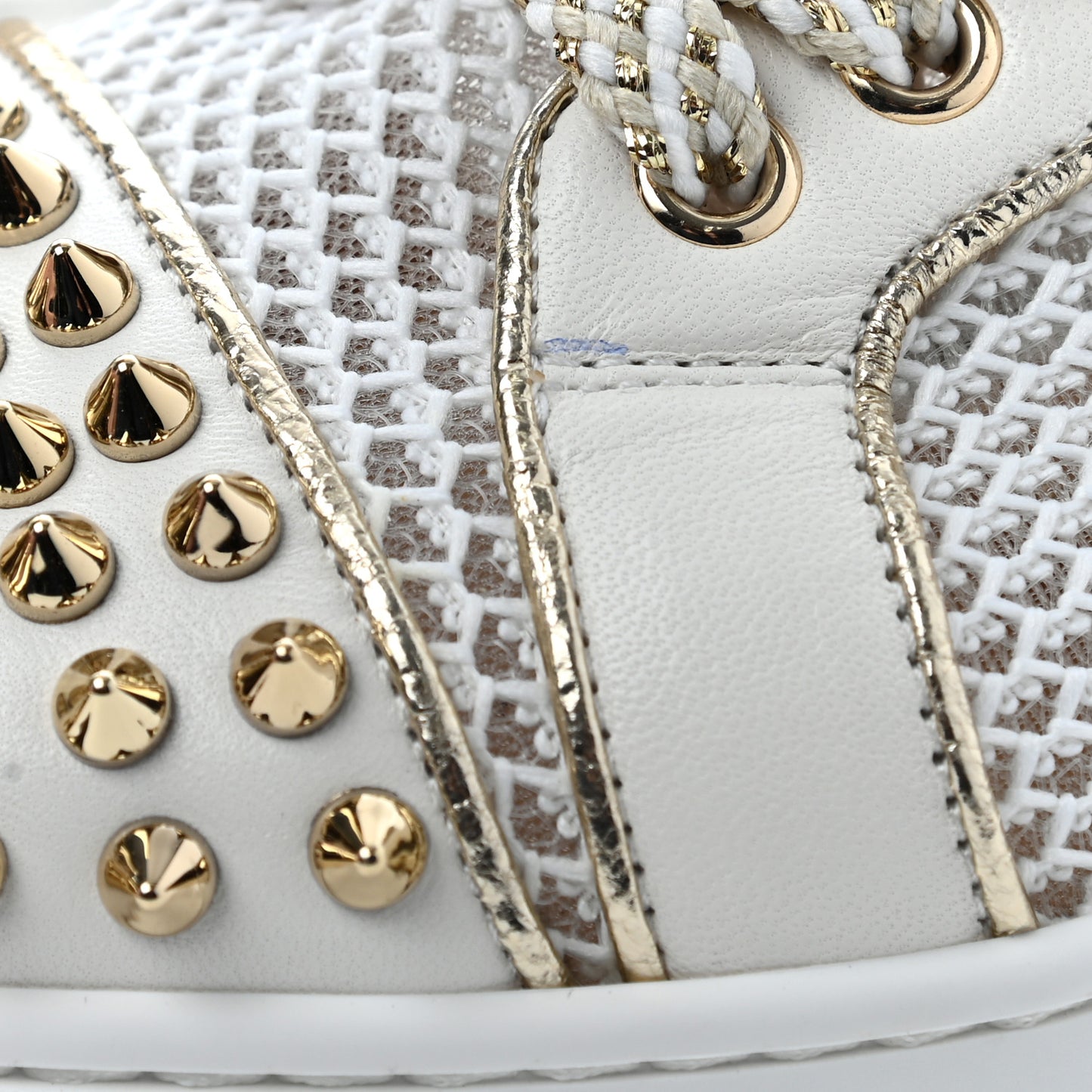 Nappa Spikes Womens Vieira Flat Sneakers 39.5 Gold