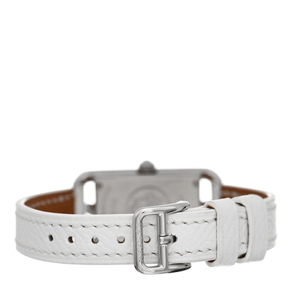 Hermes Stainless Steel Epsom 17mm Nantucket Quartz Watch Blanc 3 of 5