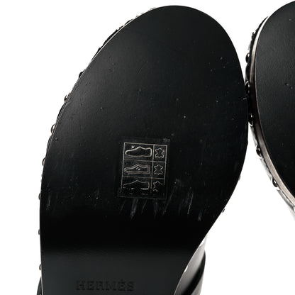 Hermes Calfskin Carlotta Mules 35 Black 8 of 10